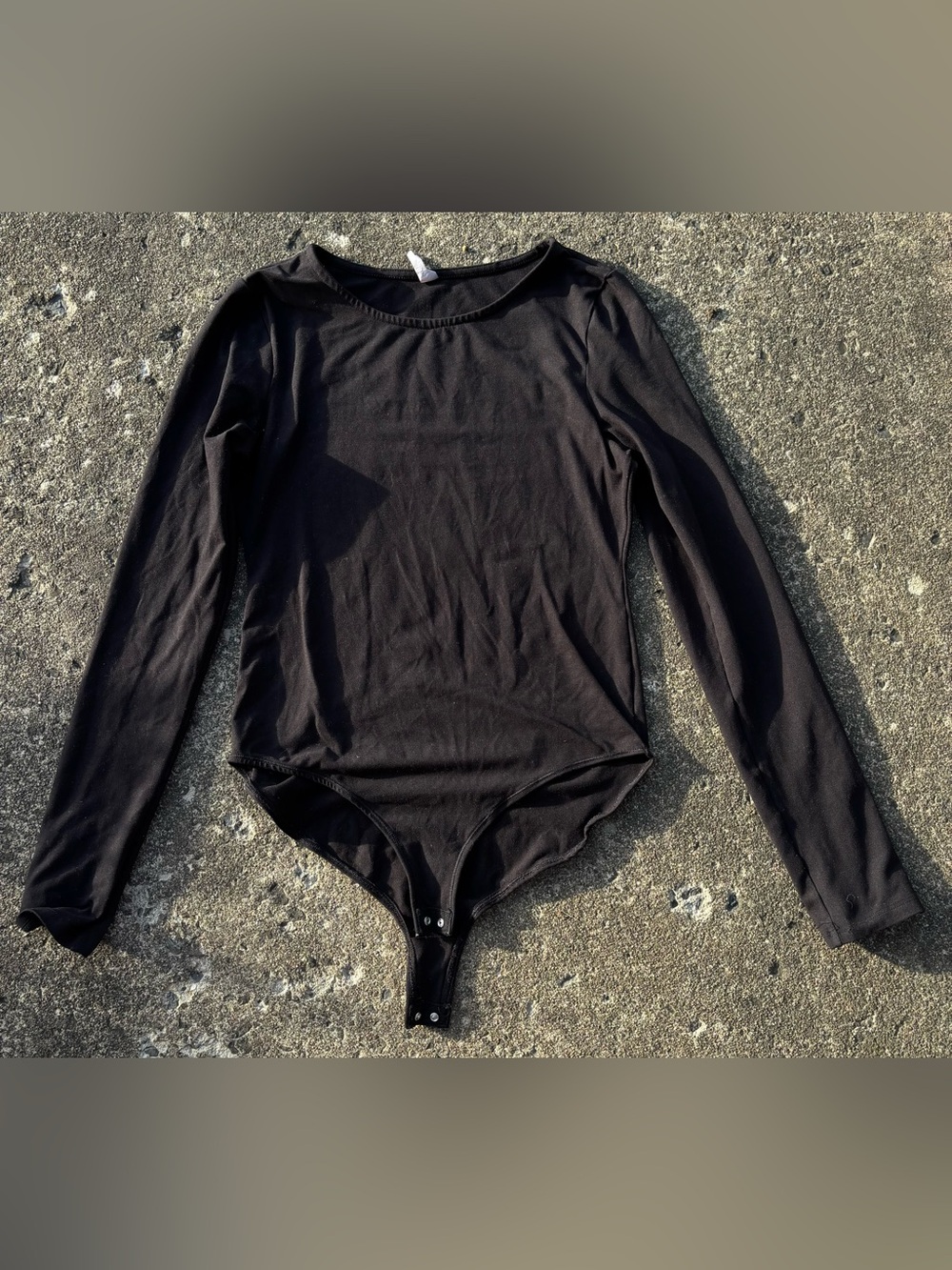 Long Sleeve Black Bodysuit